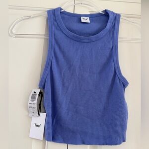 NWT TNA 100% Cotton Crop Tank in Playful Purple Size Medium